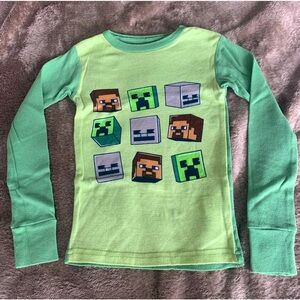 Minecraft Steve/Creeper/Skeleton Top& Pant Pajama Set